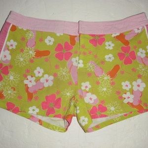 Lilly Pulitzer  Flip Flops Flowers Print Shorts 6
